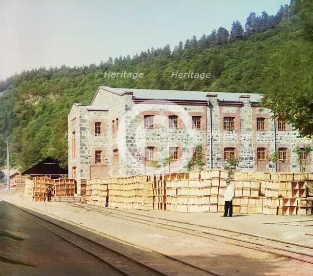Koldakhvary: shed for drying corn, between 1905 and 1915. Creator: Sergey Mikhaylovich Prokudin-Gorsky.