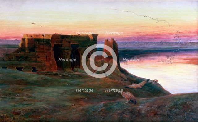 'Kom Ombo Temple, Egypt', 1856.  Artist: Edward Lear