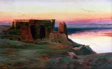 Kom Ombo Temple, Egypt 1856. Artist: Edward Lear