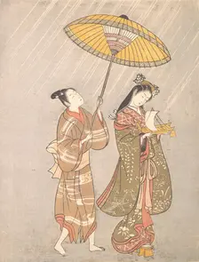 Komachi Praying for Rain, ca. 1765.. Creator: Attributed to Torii Kiyomitsu