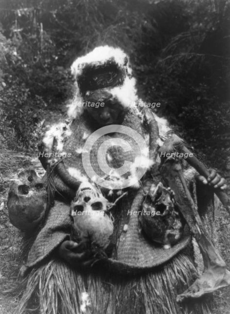 Kominaka dancer, 1910, c1911. Creator: Edward Sheriff Curtis.