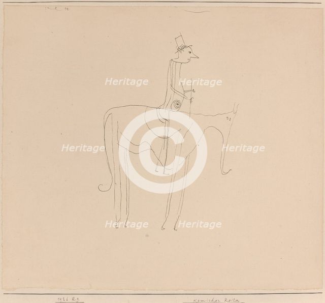 Komischer Reiter (Comic Rider), 1921. Creator: Paul Klee.