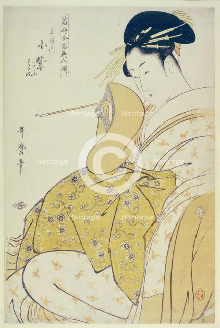 Komurasaki of the Tamaya, ca 1794. Artist: Utamaro, Kitagawa (1753-1806)