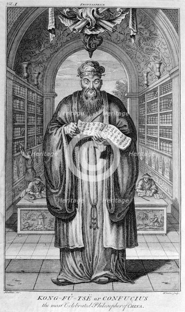 'Kong-Fu-Tse, or Confucius, the most celebrated Philosopher of China', c1729 Creator: Henry Fletcher.