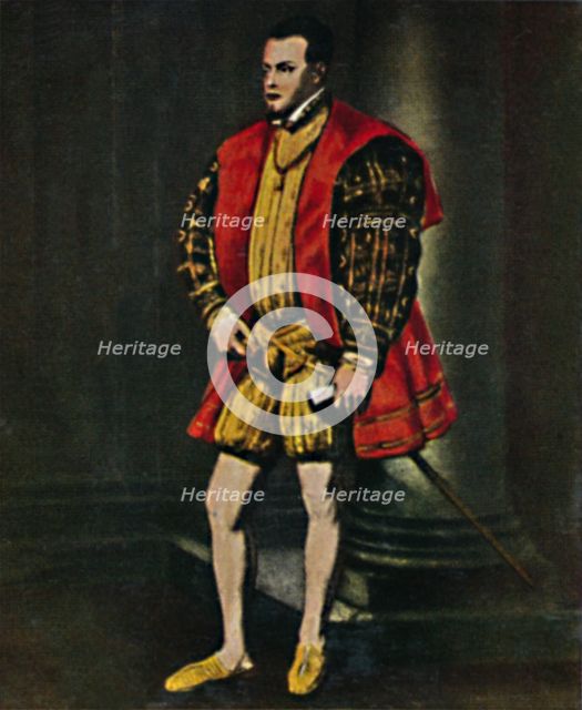 'König Philipp II. Von Spanien 1527-1598. - Gemälde von Tizian', 1934. Creator: Unknown.