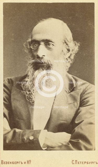 Konstantin Nikolaevich Bestzhev-Riumin, half-length portrait, facing..., between 1880 and 86. Creator: Unknown.