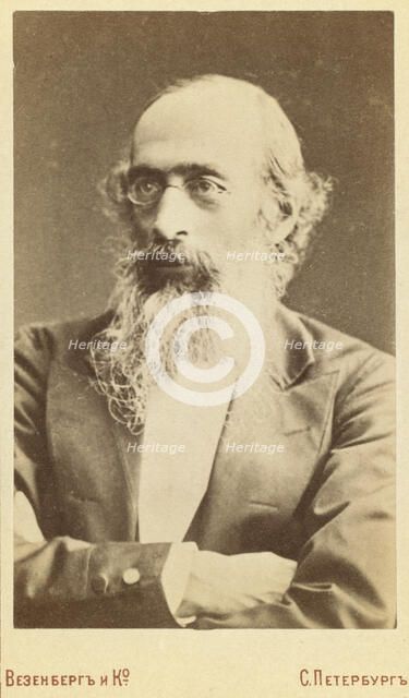 Konstantin Nikolaevich Bestzhev-Riumin, half-length portrait, facing..., between 1880 and 86. Creator: Unknown.