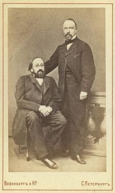 Konstantin Nikolaevich Leontev and Mikhail Nikiforovich Katkov, full-length..., between 1880 and 86 Creator: Unknown