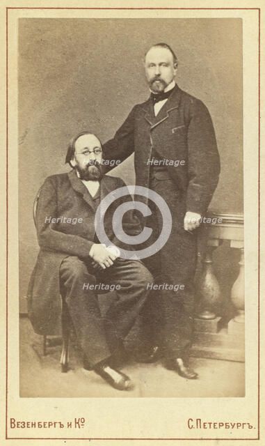 Konstantin Nikolaevich Leontev and Mikhail Nikiforovich Katkov, full-length..., between 1880 and 86 Creator: Unknown.