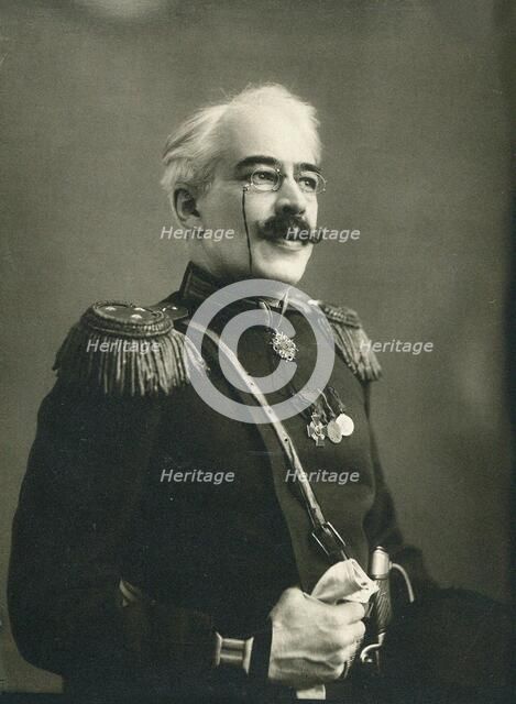 Konstantin Stanislavski as Alexander Vershinin in the play "Three Sisters" by Anton Chekhov, 1901. Creator: Anonymous.