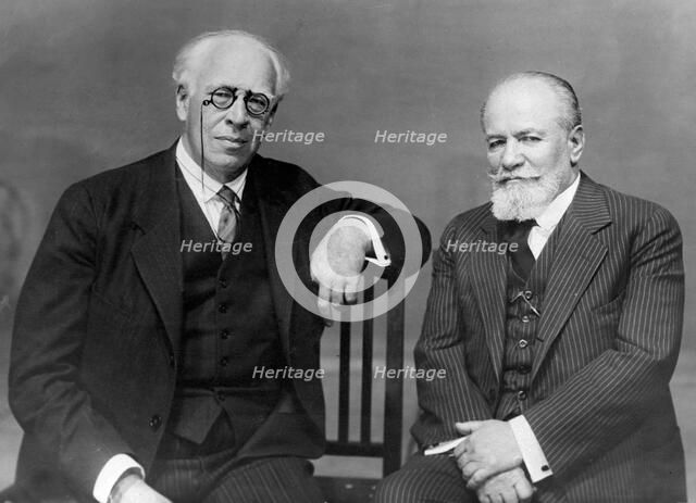 Konstantin Stanislavsky and Vladimir Nemirovich-Danchenko, 1910s. Creator: Anonymous.