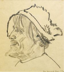 Konstantin Stanislavsky as Satin in the play The Lower Depths by M. Gorky, 1922. Artist: Grigoriev, Boris Dmitryevich (1886-1939)