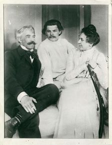 Konstantin Stanislavsky, Maxim Gorky and Maria Lilina, 1902. Creator: Anonymous