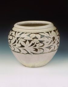 Konwa stoneware jar, Liao dynasty, China, 11th-early 12th century. Creator: Unknown