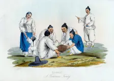 Koorai, a Fisherman's Family 1848.Artist: J Bull