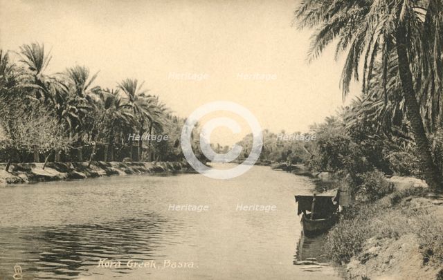 'Kora Creek, Basra', c1918-c1939. Creator: Unknown.