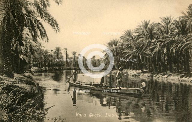 'Kora Creek, Basra', c1918-c1939. Creator: Unknown.