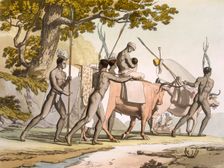 Korah Hottentots of the Cape on the move, Vol II, c1820-40. Creator: Sir John Barrow (1764-1848)
