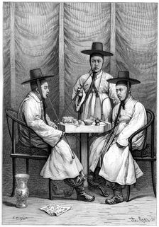Korean mandarins, 1895.Artist: Armand Kohl