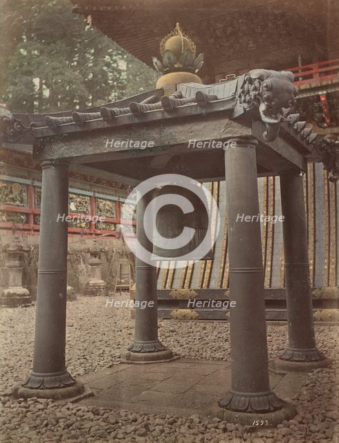 Korean Bell at Nikko, 1870s-1890s. Creator: Kusakabe Kimbei.
