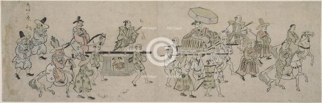 Korean Embassy Parade, 1682. Creator: Hishikawa Moronobu.