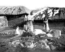 Korean villagers, Korea, 1900
