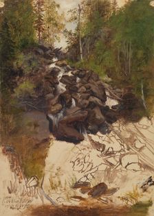 Korkeakoski; unfinished, 1870. Creator: Oscar Kleineh