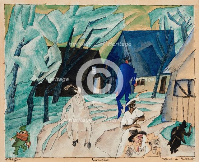 Korswandt, 1915. Creator: Lyonel Feininger.