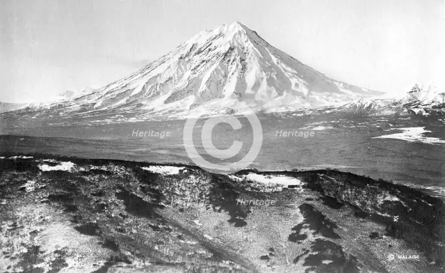 Koryaksky volcano, 1922-1923. Creator: Rene Malaise.