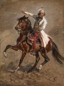 Kosciuszko on Horseback, 1893. Creator: Wojciech Kossak