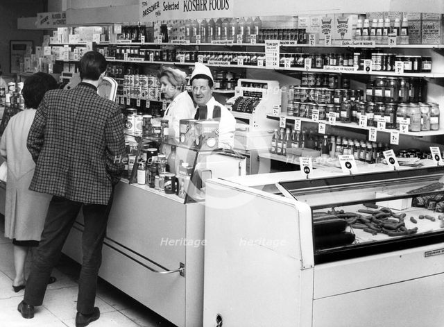 Kosher display at Selfridges, London, 1966. Creator: EH Emanuel.