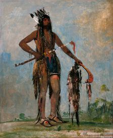 Ka-bés-hunk, He Who Travels Everywhere, a Warrior, 1835. Creator: George Catlin