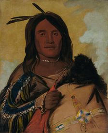 Ka-pés-ka-da, Shell Man, an Oglala Brave, 1832. Creator: George Catlin