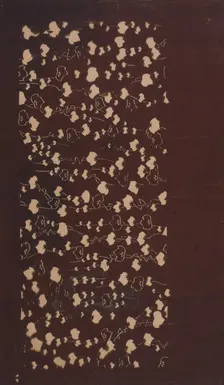 Katagami stencil with leaves, between 1900 and 1952. Creator: Unknown