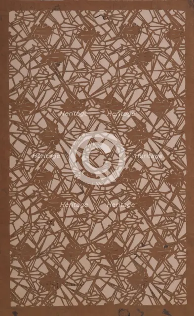 Katagami stencil, between 1900 and 1952. Creator: Unknown.