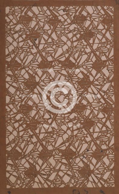 Katagami stencil, between 1900 and 1952. Creator: Unknown.