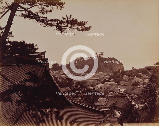 Katasie, a Japanese village near Kamakura, in wooded country, c1873. Creator: William Pryor Floyd.