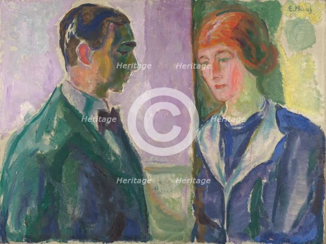 Käte and Hugo Perls, 1913. Creator: Munch, Edvard (1863-1944).