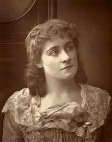 Kate Rorke, British actress, in Sophia 1887. Artist: Ernest Barraud