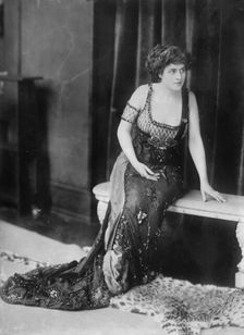 Katherine Kaelred seated on bench, 1910. Creator: Bain News Service