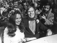 Kathleen Kennedy and David Lee Townsend on their wedding day, Washington, 1973