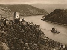 Kaub - Gutenfels, Pfalz Castle in the Rhine 1931. Artist: Kurt Hielscher