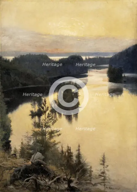 Kaukola Ridge at Sunset, 1889-1890.