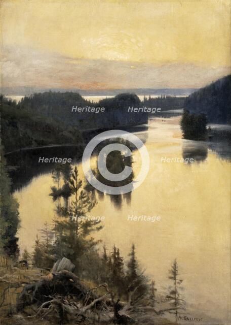 Kaukola Ridge at Sunset, 1889-1890.