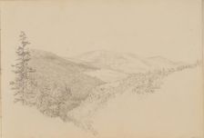 Kauterskill Clove (from Sketchbook of Landscape and Animal Subjects), ca. 1860-64. Creator: Thomas Hewes Hinckley