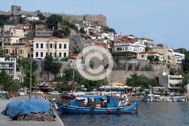 Kavala Harbour, Greece, 2003. Creator: Ethel Davies.