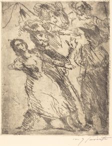 Kavaliere mit einer frau (Cavaliers with a Woman), c. 1923. Creator: Lovis Corinth