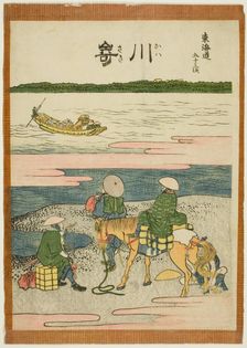 Kawasaki, from the series "Fifty-three Stations of the Tokaido (Tokaido gojusan..., Japan, c.1806. Creator: Hokusai