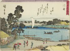 Kawasaki, from the series "Fifty-three Stations of the Tokaido (Tokaido gojusan tsug..., c. 1837/42. Creator: Ando Hiroshige