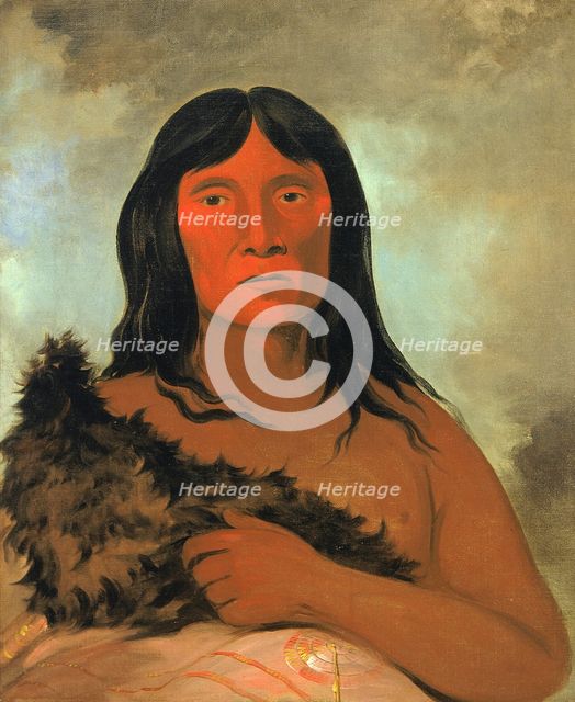 Kay-ée-qua-da-kúm-ee-gísh-kum, He Who Tries the Ground with His Foot, 1836. Creator: George Catlin.